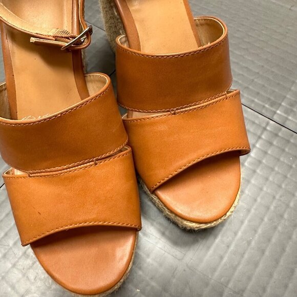 TIME & TRU WOMENS CAMEL TAN WEDGE SHOES SIZE 8.5M - Picture 7 of 10